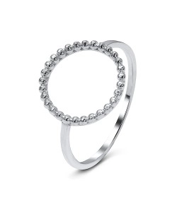 Circle Magnet Balls Style Silver Ring NSR-2881